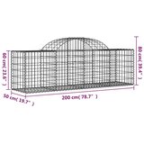  Lučne gabionske košare 20 kom 200x50x60/80 cm pocinčano željezo | shoptok.hr