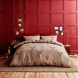 Catherine Lansfield Bež 3-delna posteljnina za zakonsko posteljo/podaljšana 230x220 cm Stag – | Shoptok.si