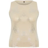 Trendyol Curve Mink Foil Print Knitted Undershirt