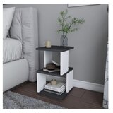 Hanah home Carter Noćni ormarić, 29,6x29,6x49,4 cm, Antracit-bijela | Eponuda.ba