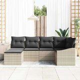  Vrtni set za objed s jastukom s pohranom 6 pcs Bež Crna | shoptok.hr