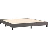  Krevet s oprugama i madracem sivi 160x200 cm od umjetne kože | shoptok.hr