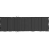vidaXL jastuk za ležaljku za sunčanje crni 200 x 50 x 3 cm od tkanine | shoptok.hr
