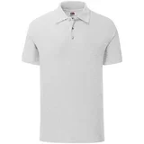 Fruit Of The Loom Light Grey Men's Polo Shirt Tailored Fit Friut of the Loom
