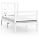 Furnova Posteljni okvir bel 75x190 cm trden les, (21940575) | Shoptok.si