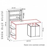 Hanah home radni Sto Melis - Orašasto, Antracit | Eponuda.com