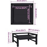  Pedestal za perilicu rublja Crna 64 x 55 x 32.5 cm Čelik Slike