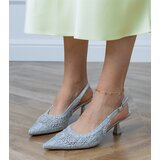 D/CEO Silver woven slingback pumps Tenlis | Shoptok.si