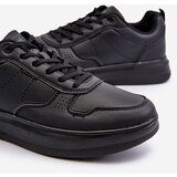 EVENTO Lightweight Men's Platform Sneakers in Black Eco Leather Uziran | Shoptok.si