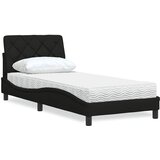 Krevet s madracem crni 80 x 200 cm od tkanine | shoptok.hr