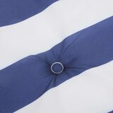 Blazina za vrtni stol 2 kosa modro bele črte 50x50x3 cm tkanina | Shoptok.si