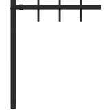  Ograda sa šiljcima Crna 200 x 130 cm Čelik s prahom premazan | shoptok.hr
