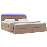 Krevet s prostorom za pohranu s LED-om Kapućino 180 x 200 cm | shoptok.hr
