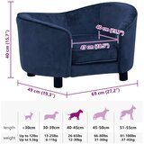 SOFA za pse plava 69 x 49 x 40 cm plišana | shoptok.hr