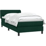 Box Spring krevet s madracem tamnozeleni 80x220 cm baršun | shoptok.hr