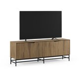 Marckeric Črna/v naravni barvi TV omarica v hrastovem dekorju 150x61x35 cm Aiden – | Shoptok.si