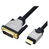 Roline DVI/HDMI kabel DVI-D 24+1-polni vtič, HDMI-A vtič 1 m črna, srebrna 11.04.5870 zaščiten, primeren za obojestranski priključek DVI kabel, (20417992) | Shoptok.si