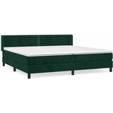  s oprugama i madracem tamnozeleni 200x200 cm baršunasti | shoptok.hr
