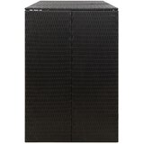  Spremište za 3 kante za smeće crno 207 x 80 x 117 cm poliratan | Eponuda.com