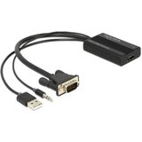 Delock 62597 HDMI / VGA / USB / utičnica adapter [1x ženski konektor HDMI - 1x 15-polni muški konektor D-Sub, USB-A utik | Eponuda.ba