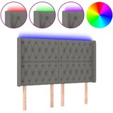  LED uzglavlje tamnosivo 163 x 16 x 118/128 cm od tkanine | shoptok.hr