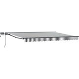  Ročno senčilo s LED-ji Antracitna in bela 4,5 × 3 m, (5000205781) | Shoptok.si