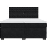  Krevet s oprugama i madracem crni 200x200 cm baršunasti | shoptok.hr