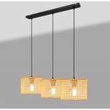  Luster na sajli ALBA 3xE27/15W/230V ratan/crna | Eponuda.com
