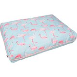 Flamingo ležaljka za pse pravougaona+zip, plava, 100x70x15 cm Cene