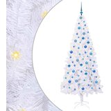  Umjetno božićno drvce s stalakom Bijelo 210 cm PVC i čelik | shoptok.hr
