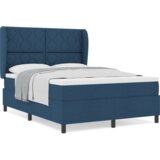 Box Spring krevet s madracem - Plava 140x190 cm Tkanina | shoptok.hr
