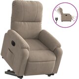 vidaXL Električni naslanjač s funkcijo vstajanja taupe mikrovlakna, (20957668) | Shoptok.si