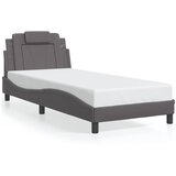 Maison Chic Posteljni okvir - Enojna postelja - Postelja za odrasle z vzglavjem siv 80x200 cm umetno usnje-J9664, (21773877) | Shoptok.si