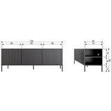 WOOOD Svijetlo siva TV komoda od masivnog bora 150x56x44 cm New Gravure – | shoptok.hr