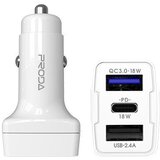  Avtopolnilec Power Delivery Quick Charge 3.0 18 W 2 x USB / USB Type-C Cene