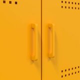 vidaXL Komoda gorčično rumena 100,5x39x79 cm hladno valjano jeklo | Shoptok.si