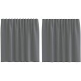 Voile zavjese s džepovima za šipke 2 kom tamnosive Siva 140 x 140 cm | Shoptok.si