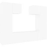  Komplet TV omaric 6-delni bel inženirski les, (20912636) | Shoptok.si