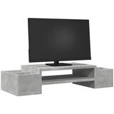  Stalak za monitor s pohranom boja betona 70 x 27 x 15 cm drveni | shoptok.hr