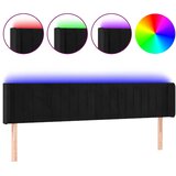  LED uzglavlje crno 183x16x78/88 cm baršunasto | shoptok.hr
