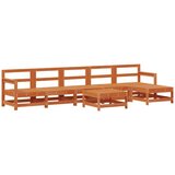  Set lounge namještaja za vrt 6 pcs Vosak Smeđa Masivna borovina - Voštano smeđa | shoptok.hr