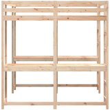  Krevet na kat sa stolom i ljestvama 140x200 cm od borovine | shoptok.hr