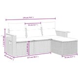  4-dijelni set vrtnih sofa s jastucima bež od poliratana | shoptok.hr