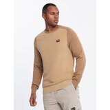Ombre Knitted men's RELAXED FIT sweater with patterns - navy blue | Shoptok.si