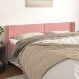 vidaXL Vzglavje z ušesi roza 163x16x78/88 cm žamet, (20933853) | Shoptok.si
