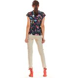Infinite You Woman's Blouse M194 Navy Blue Flowers | shoptok.hr