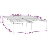  Metalni okvir za krevet crni 140x190 cm | Eponuda.ba