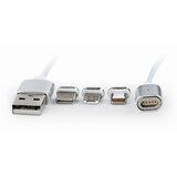 Gembird Magnetni polnilni USB kabel combo 3-v-1, srebrn, 1 m, (20442543) Cene