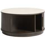 Unique Furniture Okrugao stolić za kavu s keramičkom daskom u tamnoj prirodnoj boji ø 85 cm Enna – | shoptok.hr