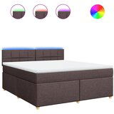 vidaXL Krevet s oprugama i madracem tamnosmeđi 180x200 cm tkanina | shoptok.hr